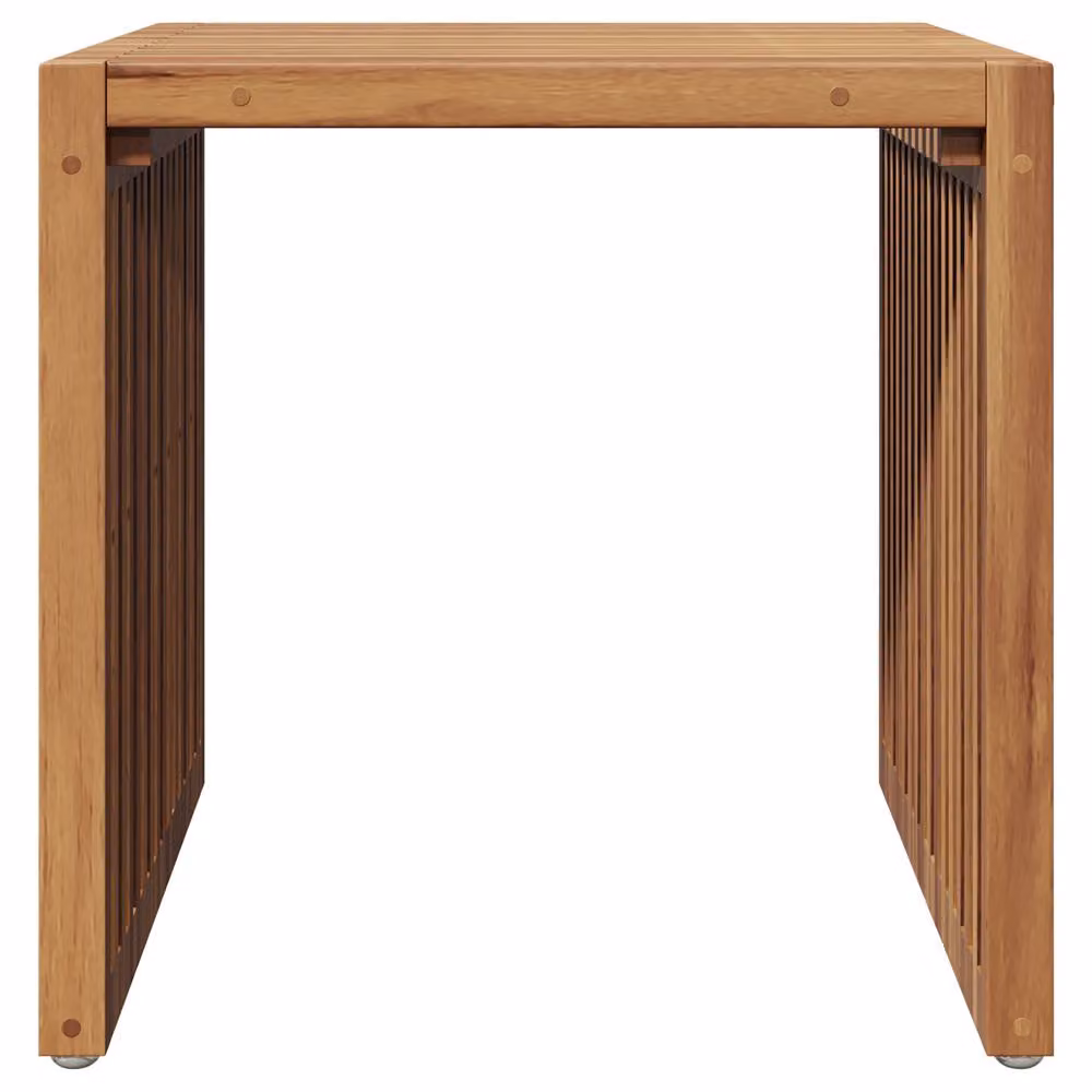 Berkfield Home Brown Oiled Solid Teak Garden Side Table W/D/H: 42.5 x 45 x 45 cm – 5