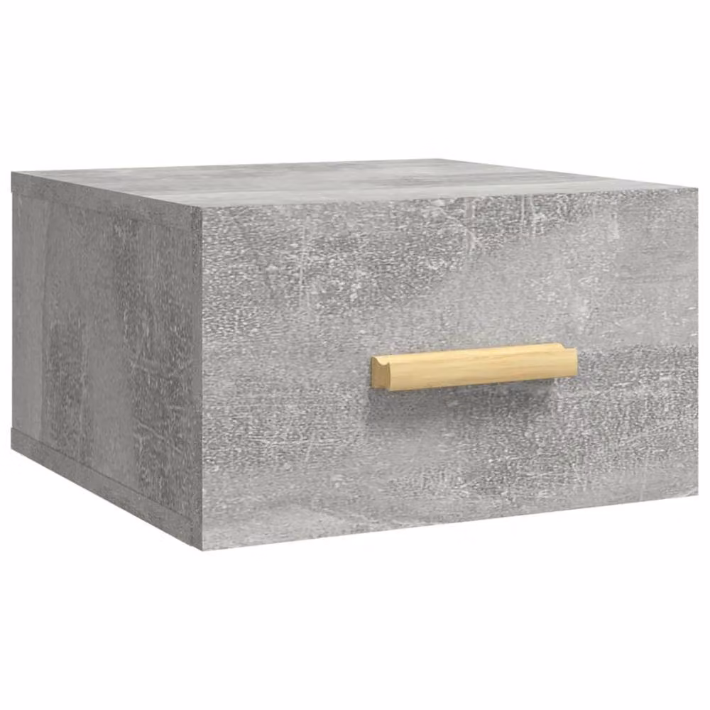 Berkfield Home Wall-mounted Bedside Cabinet in Concrete Grey, W/D/H: 35 x 35 x 20 cm – 2
