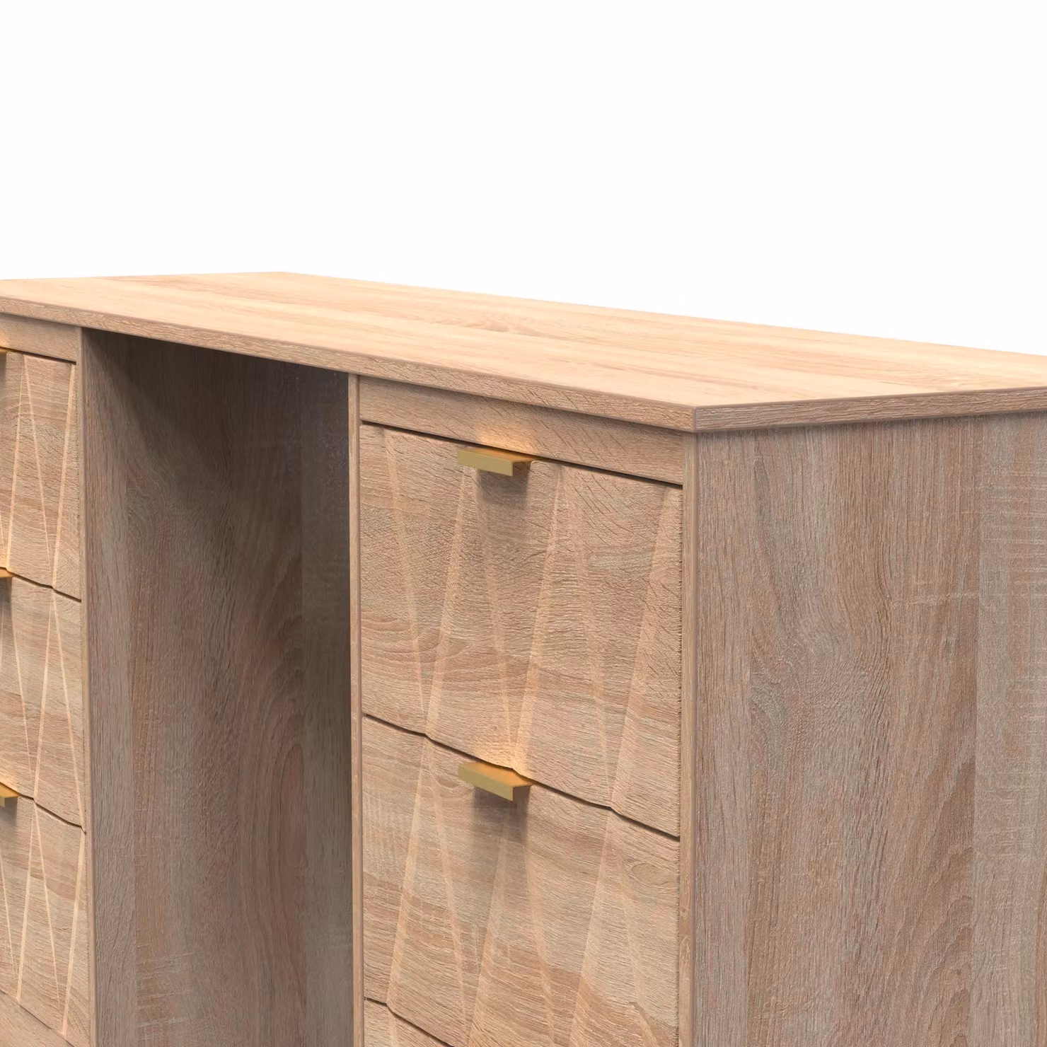 Ready Assembled 2 U Washington 6 Drawer Kneehole Desk in Light Oak – 3