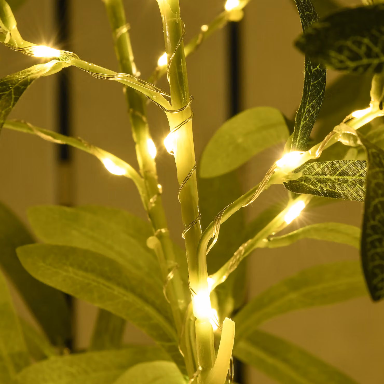HOMCOM 6ft Artificial Green Olive Tree with 300 Warm White LED Lights – 7