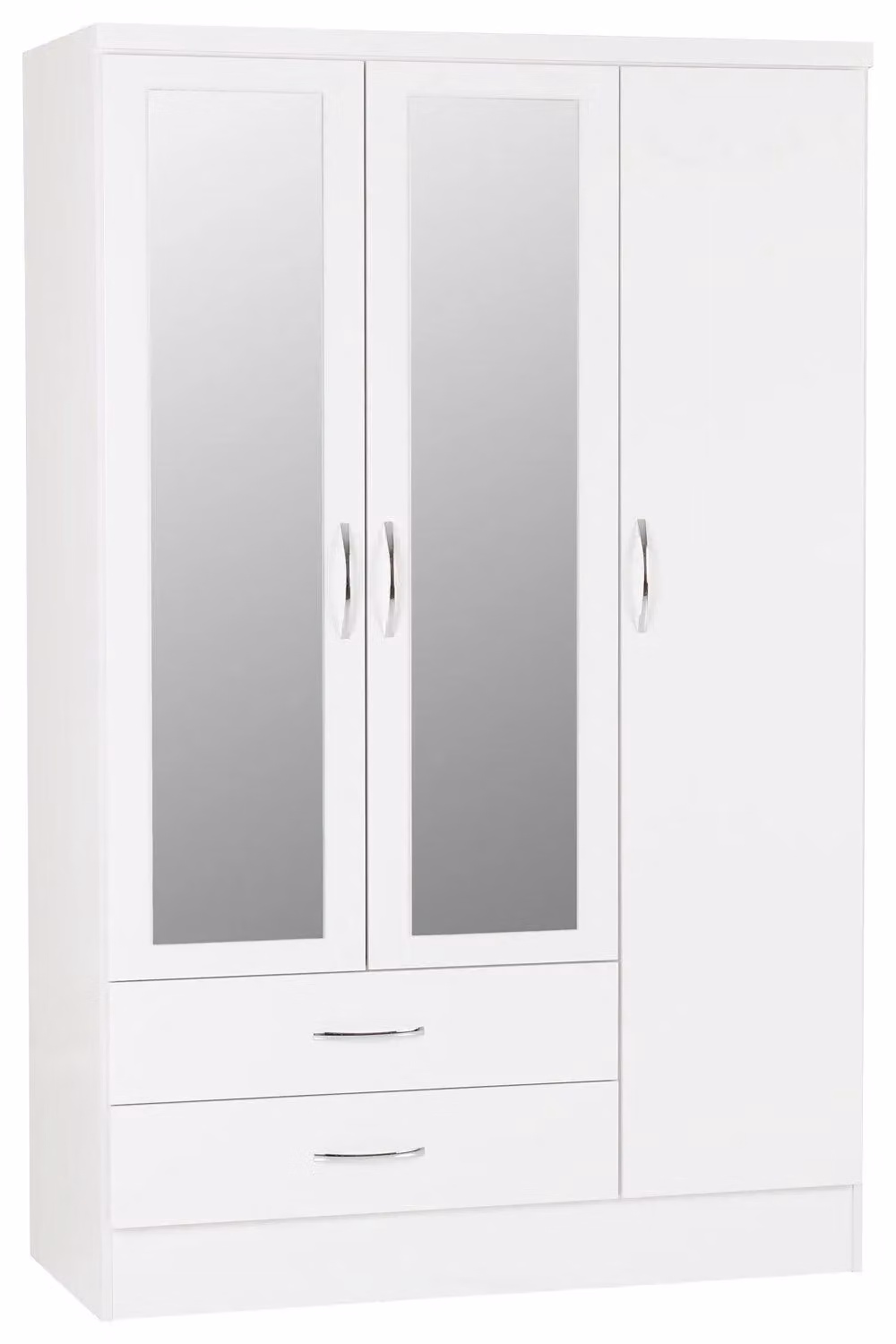 Seconique Nevada White High Gloss 4 Piece Modern Bedroom Furniture Package – 2