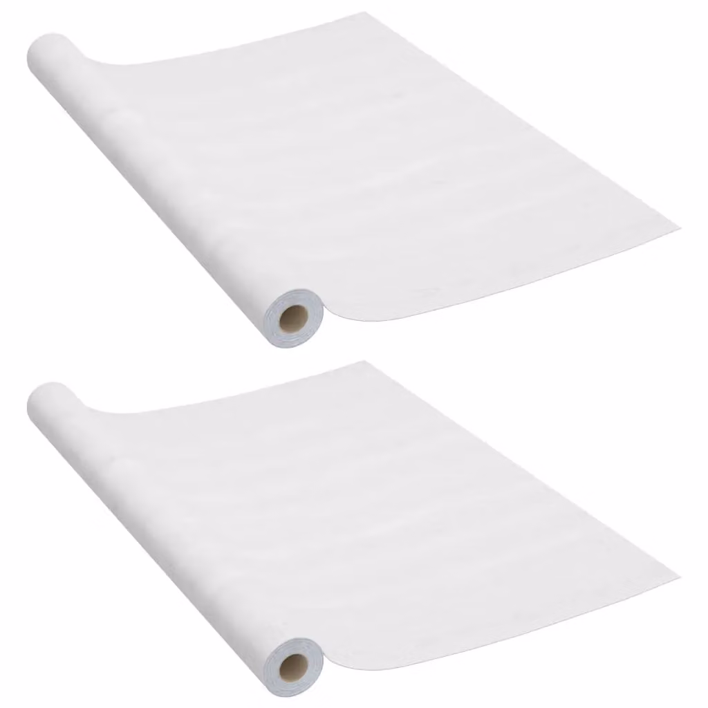 Berkfield Home Self-adhesive White Wood Door Films, 2 Pack, W: 90 cm x H: 210 cm – 2