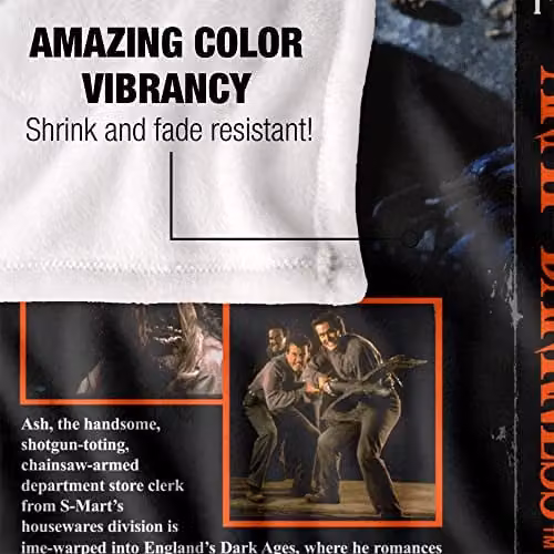 LOGOVISION Army of Darkness VHS Super Soft Microfibre Throw Blanket, W/D/H: 152 x 127 cm, Multicolour – 2