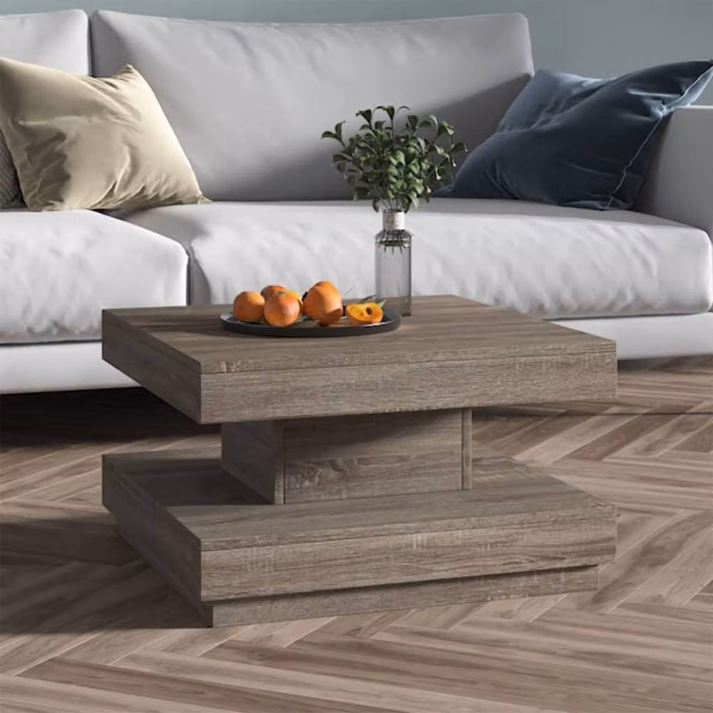 Berkfield Home Modern Grey MDF Coffee Table W/D/H: 60 x 60 x 35 cm – 2