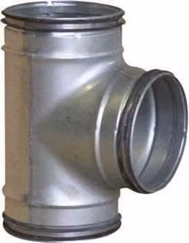 Monsoon Silver Plastic Round Ventilation Duct Tee Connector, 150mm
