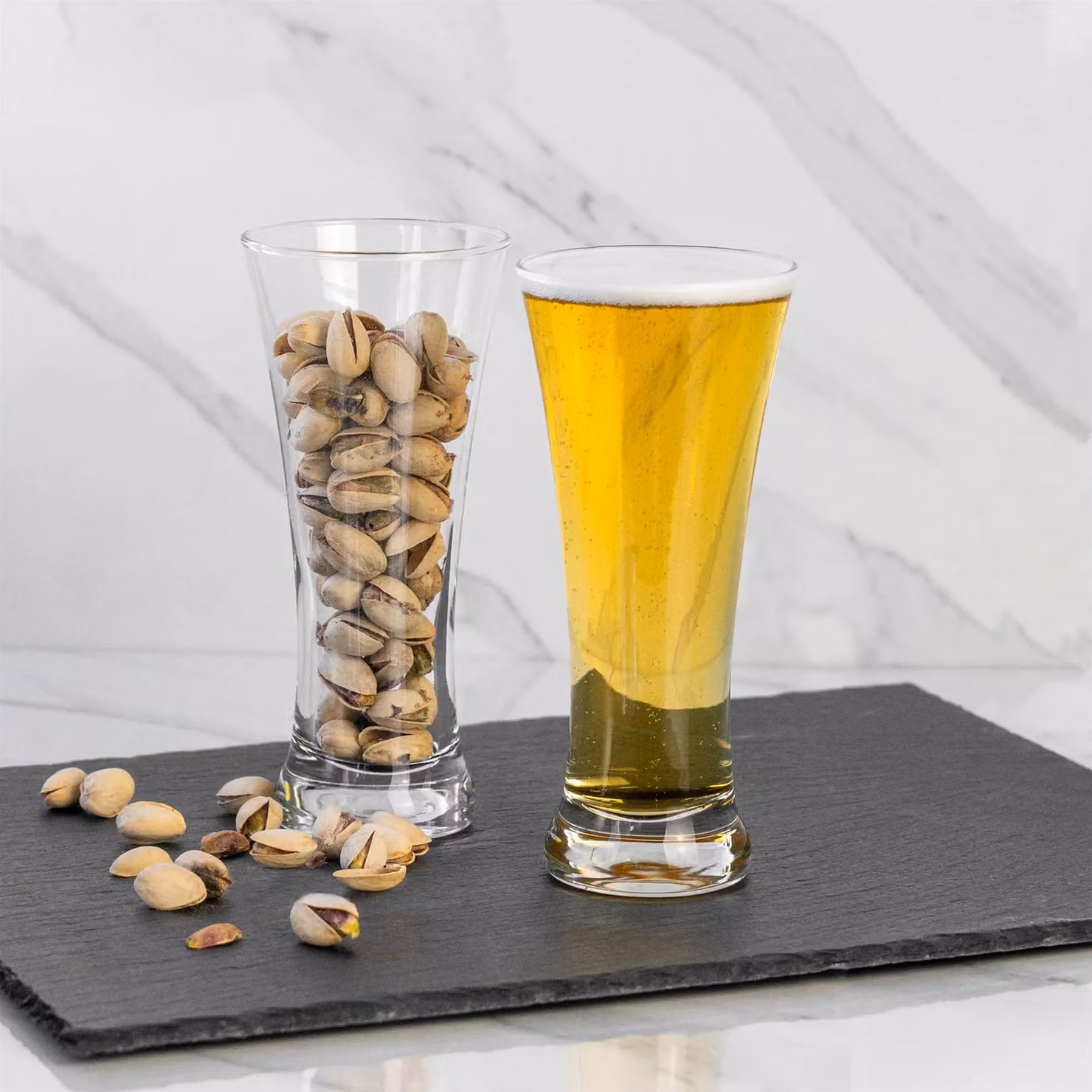 LAV Sorgum Pilsner Beer Glasses, Transparent, 380ml, Pack of 12 – 2