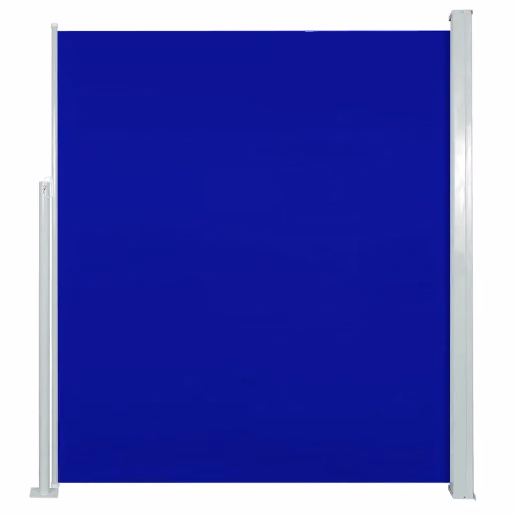 Berkfield Home Blue Patio Terrace Side Awning with Manual Pull Polyester Fabric, W: 160 cm, H: 300 cm – 2