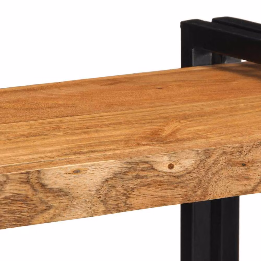 Berkfield Home Wall Mounted Acacia Wood Shelf in Brown, W/D/H: 70 x 33 x 35 cm – 5