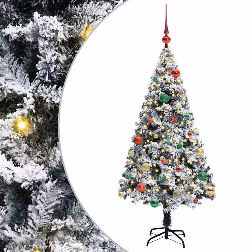 Berkfield Home Green Artificial Christmas Tree with 150 LEDs and Stand, Height: 150 cm – 3