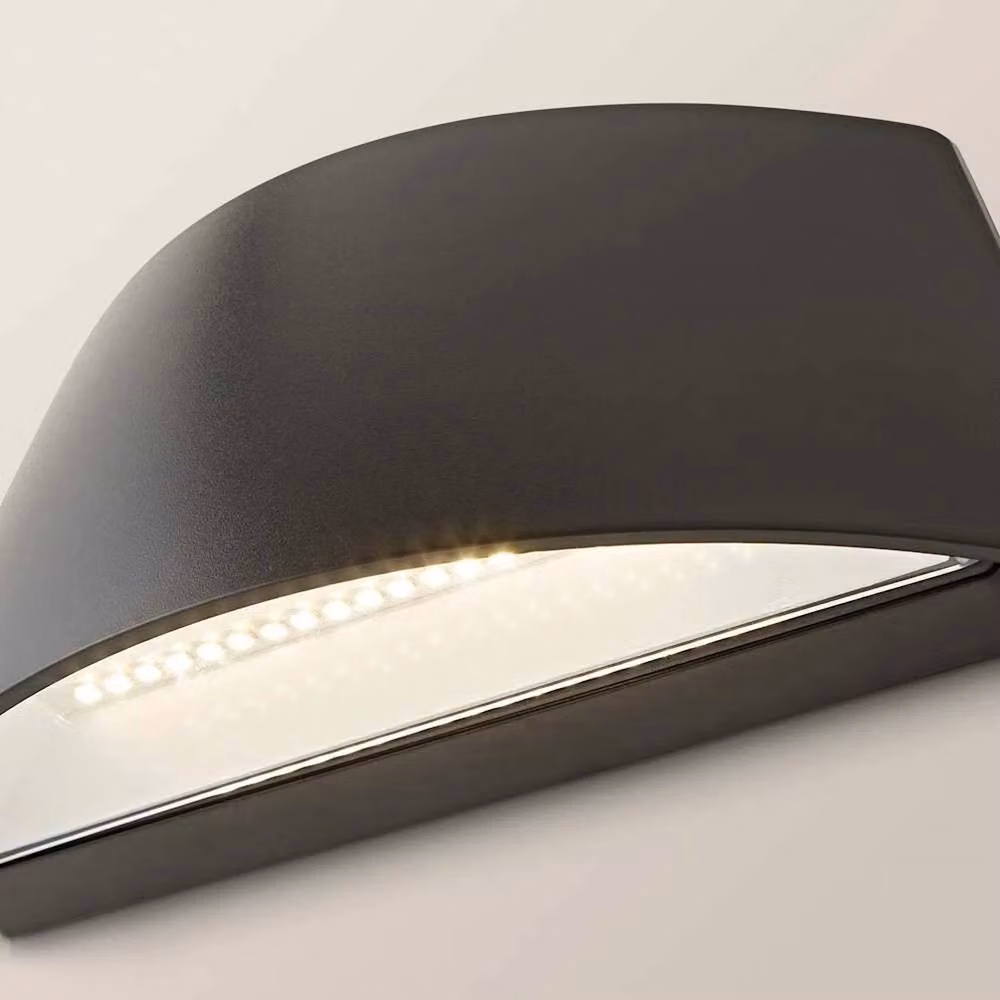 EONLION Black Curved Outdoor LED Wall Light, IP65 Up and Down Lighting for Gardens – 2
