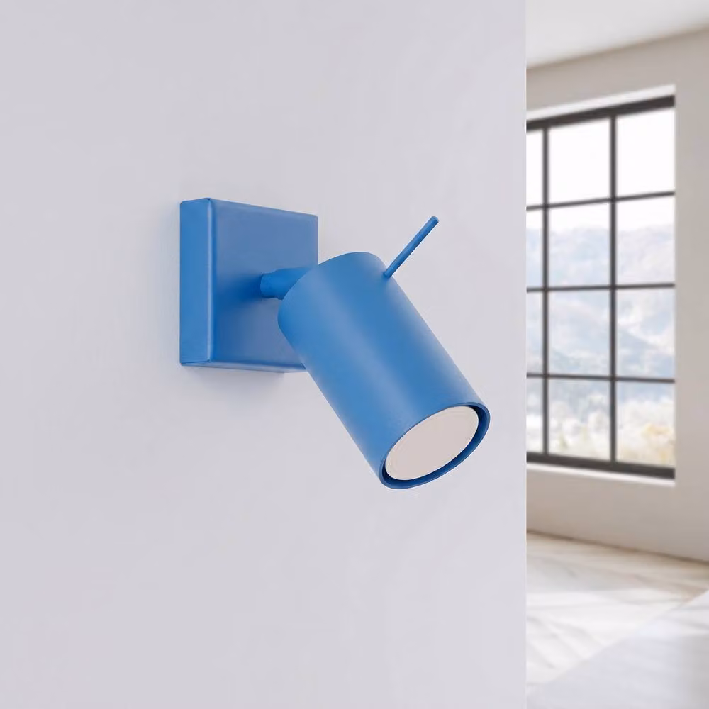 Sollux Lighting Modern Ring Wall Lamp in Light Blue, W/D/H: 8 x 8 x 16 cm – 2