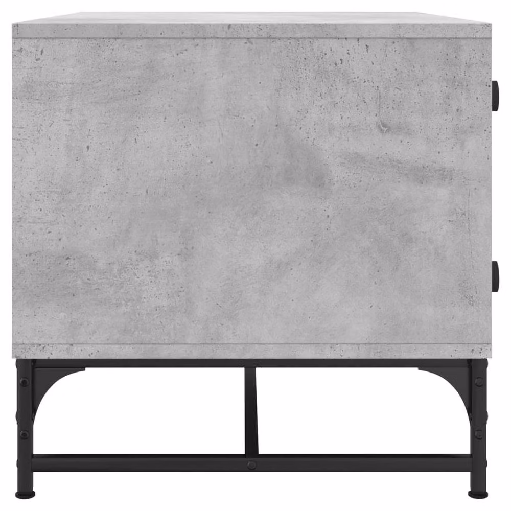 Berkfield Home Modern Coffee Table with Glass Doors in Grey, W/D/H: 68.5 x 50 x 50 cm – 3