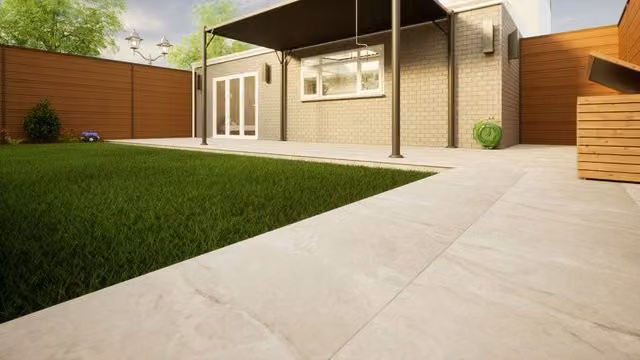 PBSL Group Marble Grey Marble Look Porcelain Stoneware Paving W: 900 mm, D: 600 mm, H: 20 mm