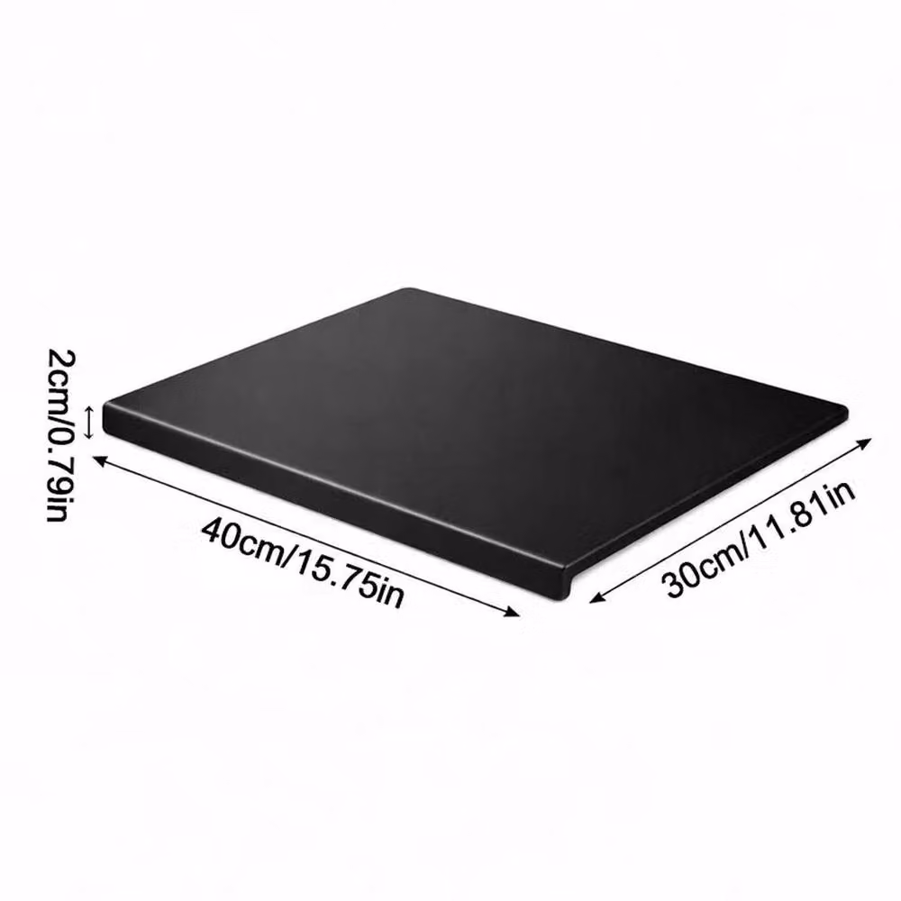 FORGEVIO Large Rectangular Black Acrylic Non-Slip Cutting Board – 3