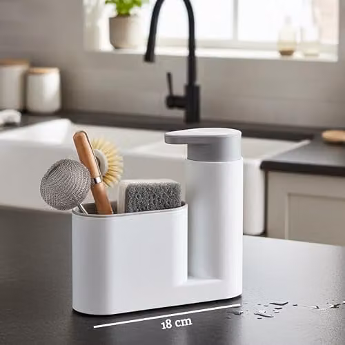 Orsina Plastic Versatile Sink Tidy for Sponges and Brushes in Grey or White – 2