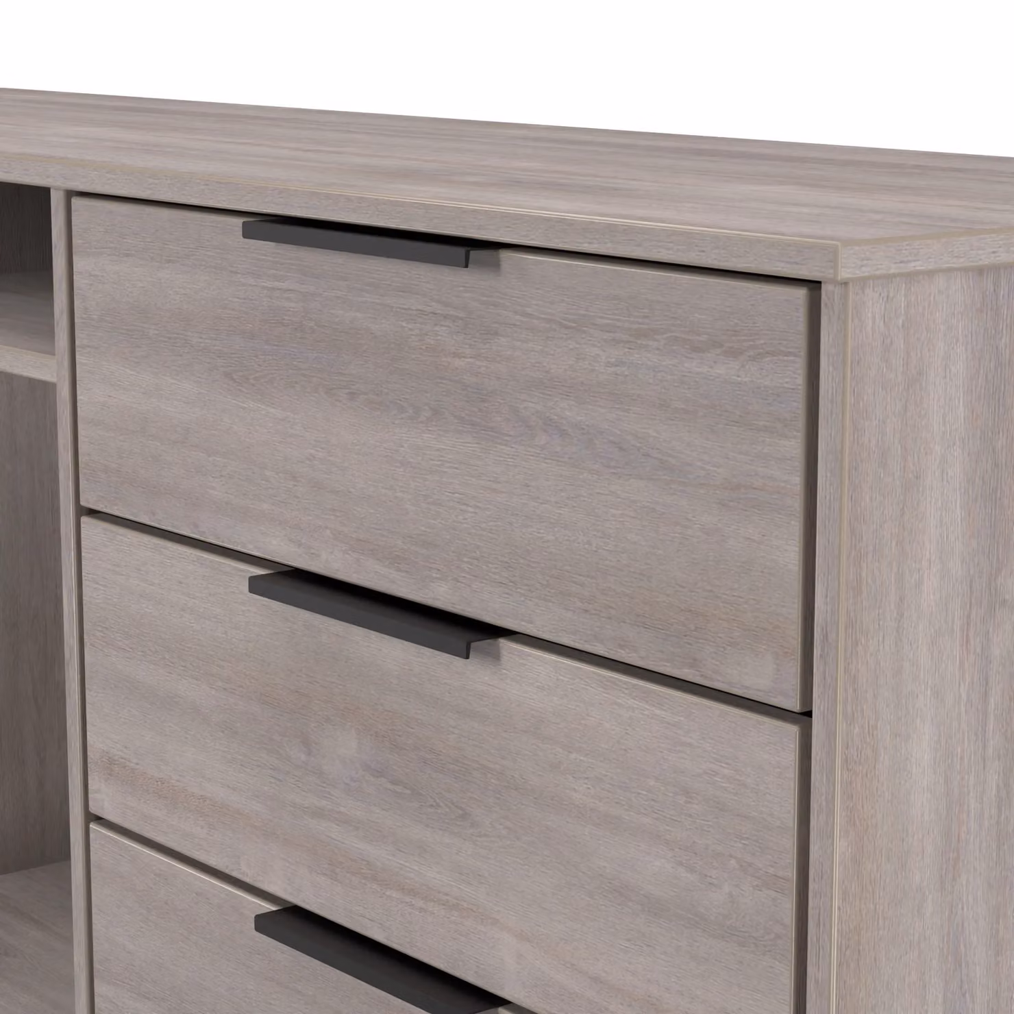 2 U Fuji 6 Drawer Sideboard in Light Grey, Ready Assembled – 3