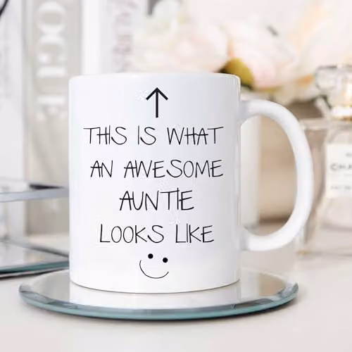 60 Second Makeover Limited This Is What an Awesome Auntie Looks Like V2 White Ceramic Mug