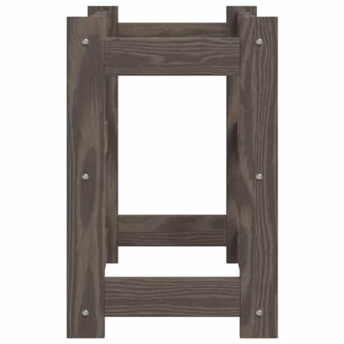 vidaXL Grey Solid Pine Wood Wine Rack for 12 Bottles – 6