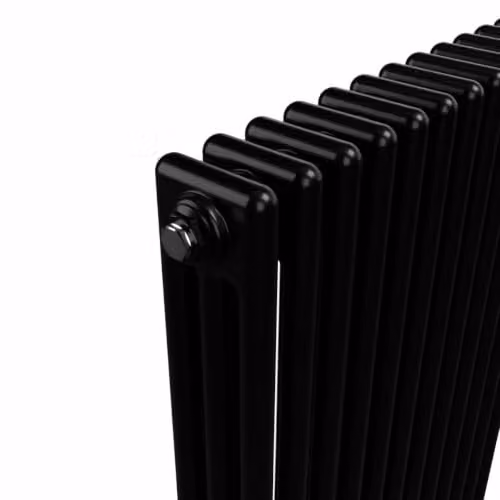 Lux Heat Black Horizontal 3 Column Traditional Steel Radiator, H 30.0 cm x W 60.5 cm x D 11.8 cm – 2