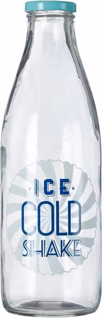 Orsina Long Body Glass Bottle with Metal Lid, Transparent, 0.49 l