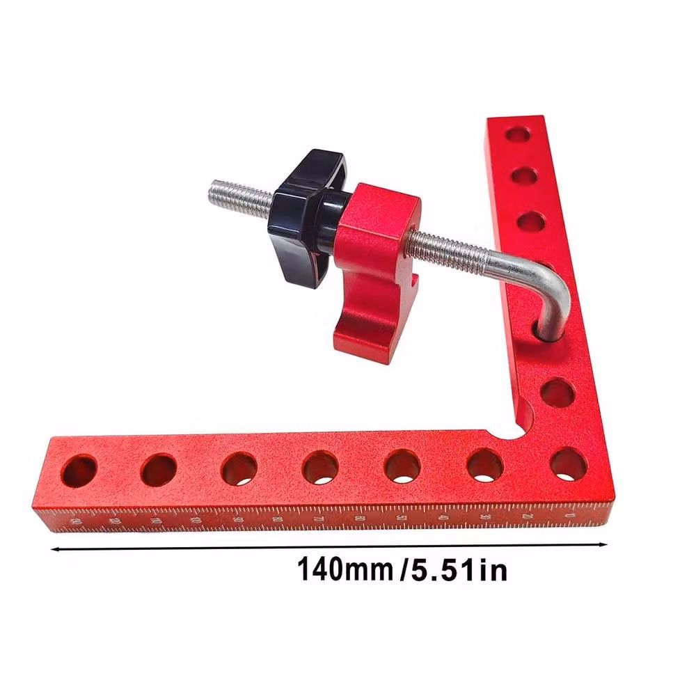 Nordara 4-Pack Red Aluminum Alloy 90 Degree Square Woodworking Corner Clamps – 2