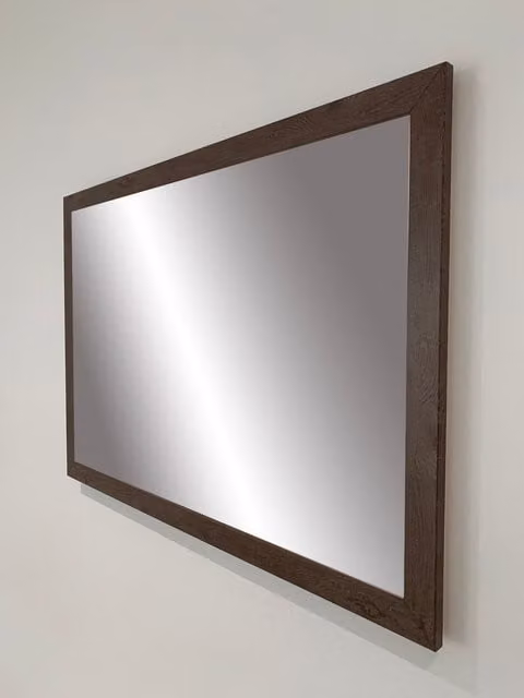 Benjamin Tate Design LTD Modern Rectangular Wall Mirror in Brown, Width: 81 cm