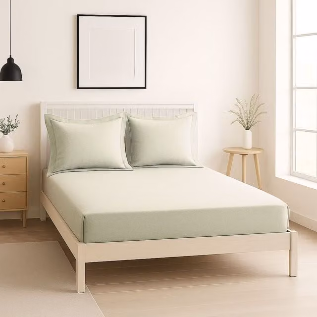 Snug City 2 Pack Cotton 200 Thread Count Pillowcases with Envelope Closure in Beige, W: 48 cm x L: 74 cm