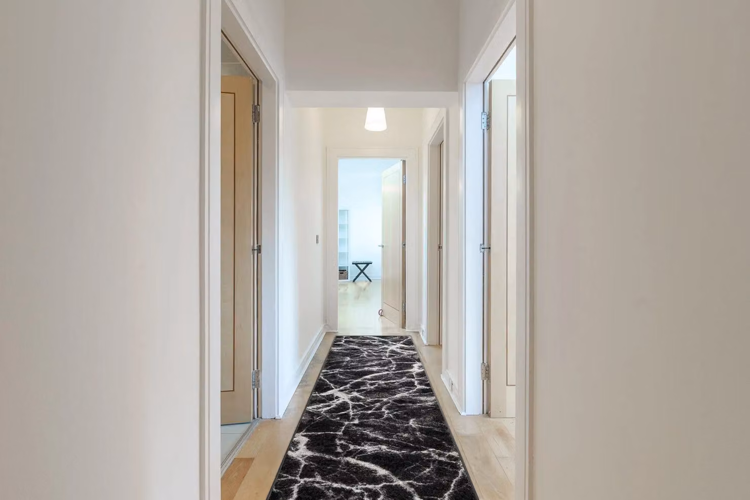 RugsX Bcf Morad Grey Rectangular Runner, W: 90 cm, L: 250 cm – 3