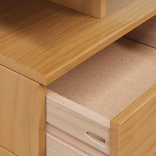 vidaXL Bedside Cabinet in Honey Brown, Solid Pine Wood, W/D/H: 40 x 31 x 27 cm – 3