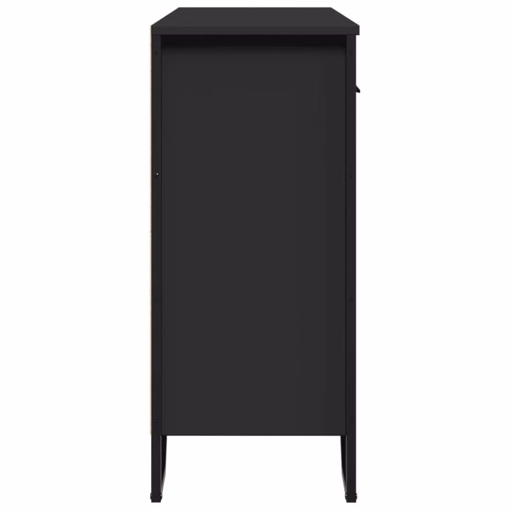 Berkfield Home Modern Black Matt Sideboard, W/D/H: 97 x 32.5 x 74.5 cm – 5