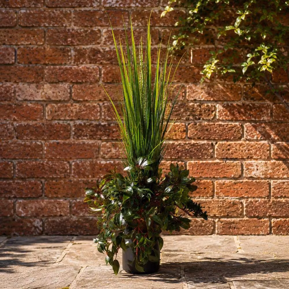 Leaf Design UK Realistic Artificial Green Grass Plant with Pot, Height: 90 cm – 3