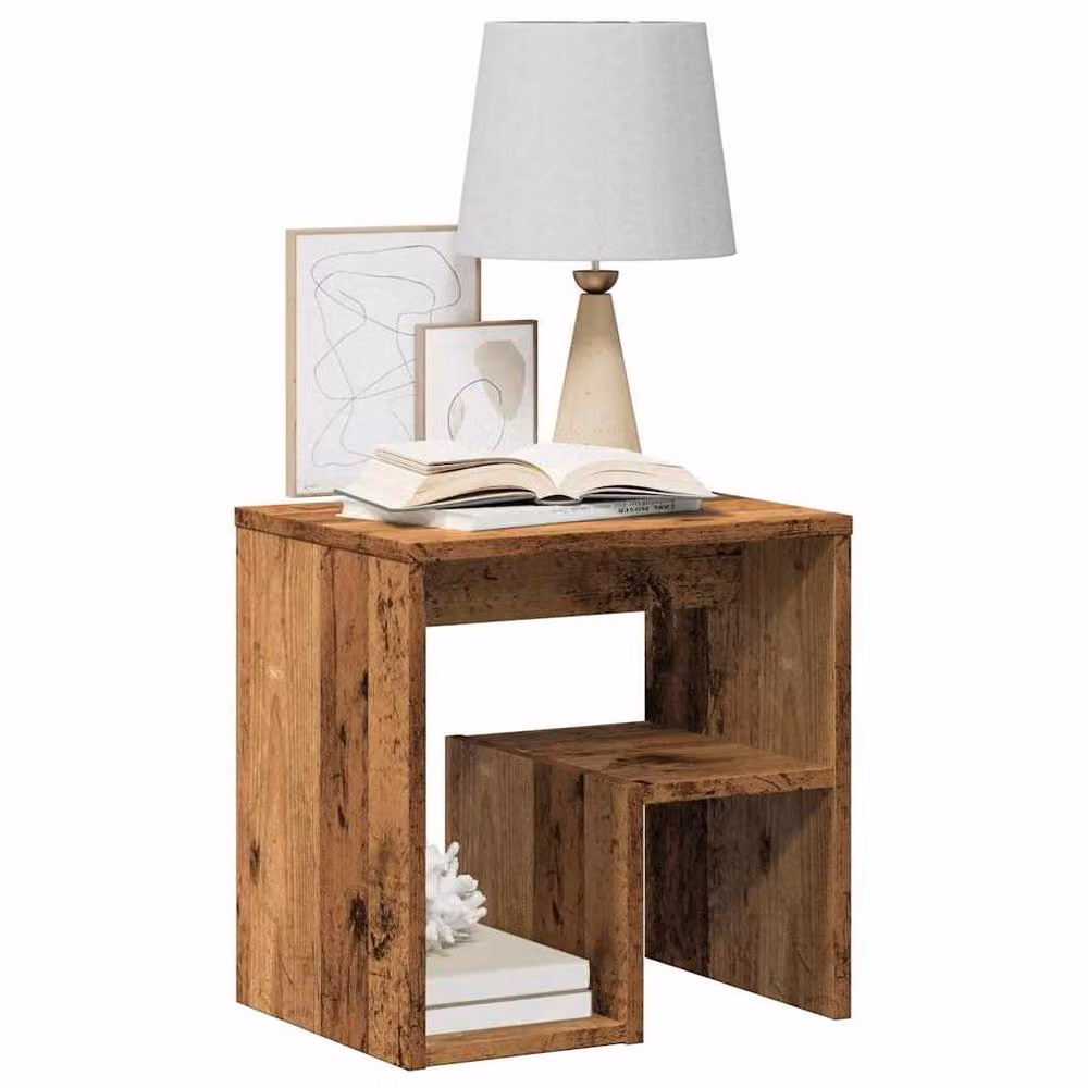 Berkfield Home Elegant Bedside Cabinets, 2 Piece Set in Old Wood Brown, W/D/H: 40 x 30 x 40 cm – 2