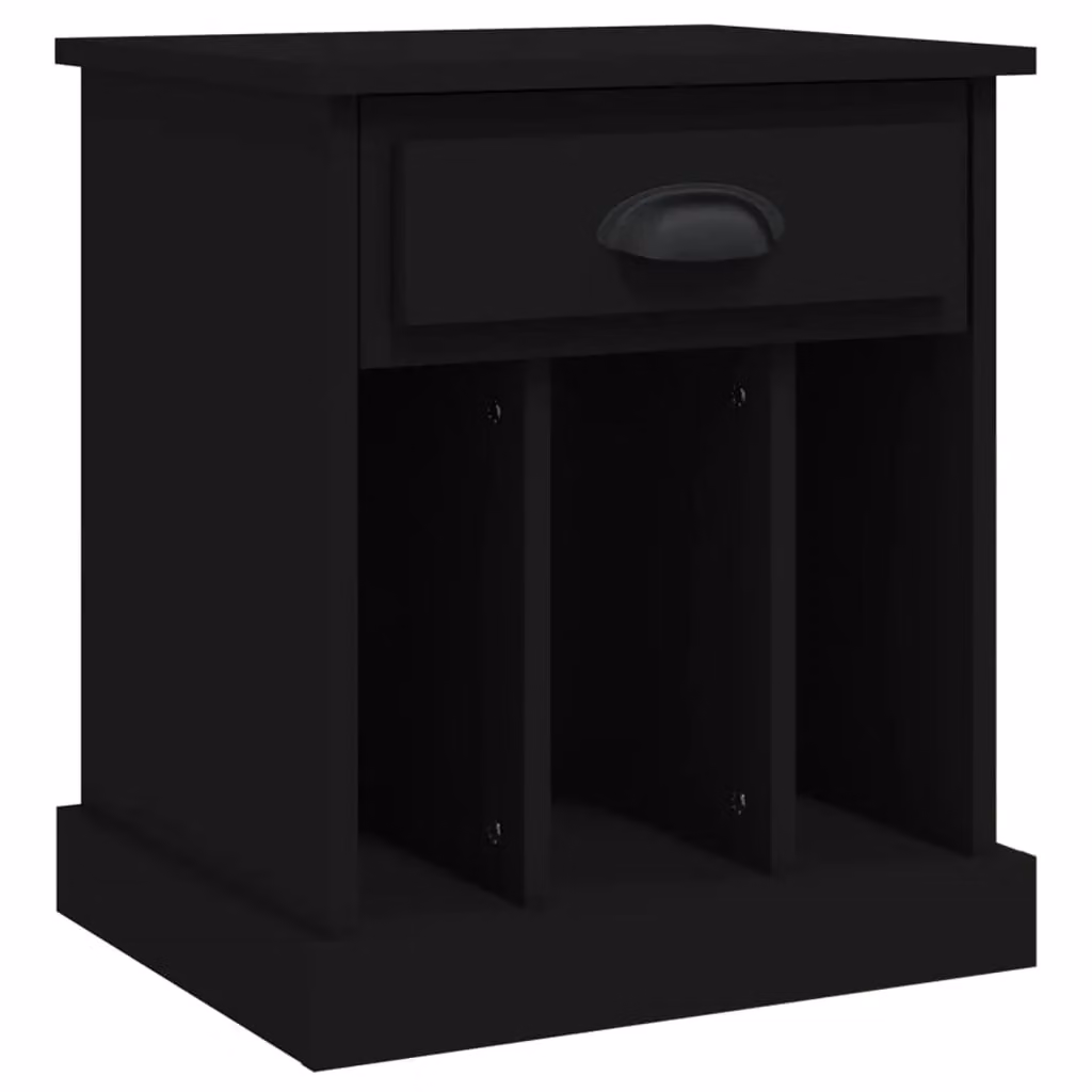 Berkfield Home Set of 2 Black Bedside Cabinets, W/D/H: 43 x 36 x 50 cm – 4