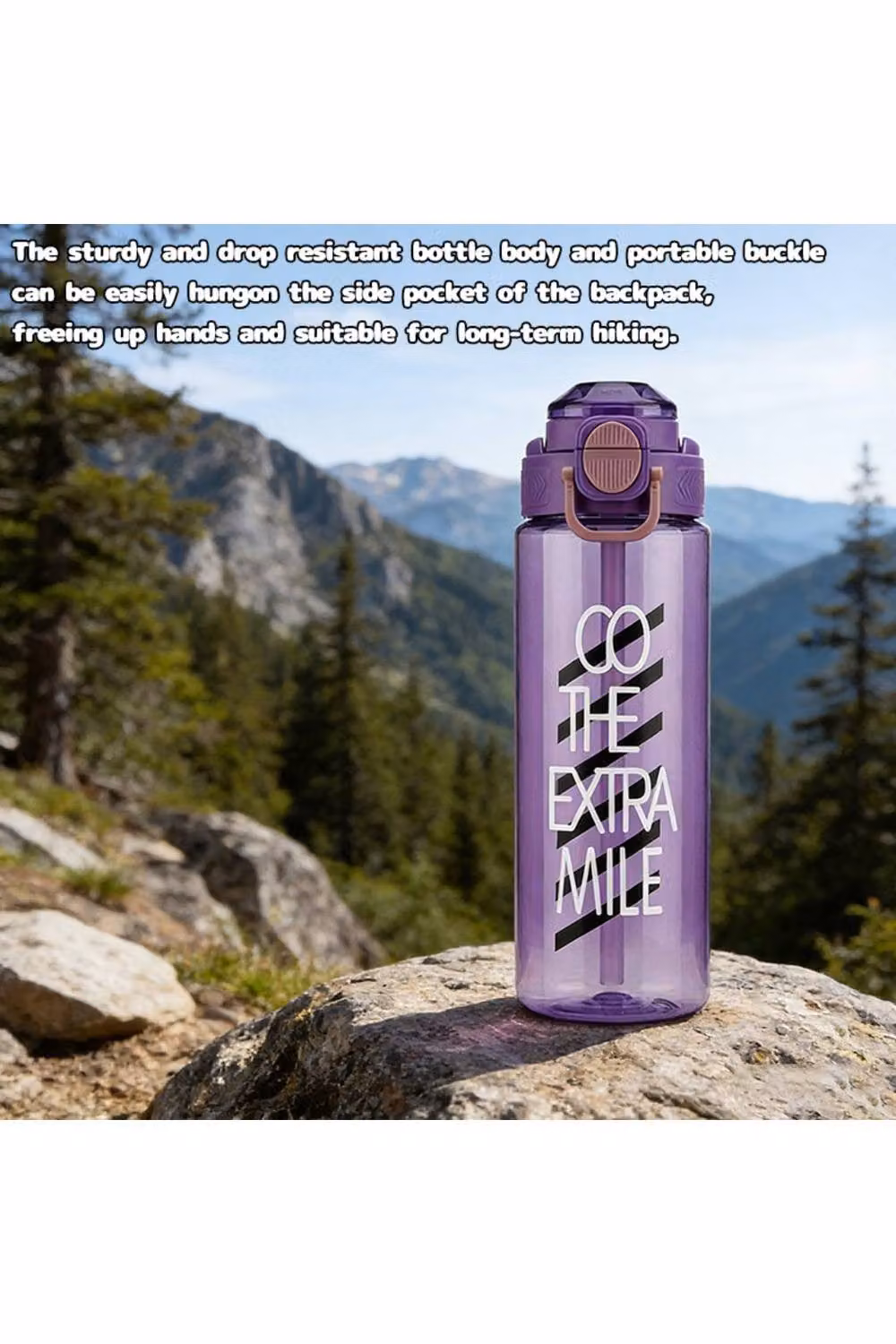KDMD Leakproof BPA Free Plastic Water Bottle, Purple, 158 ml – 2