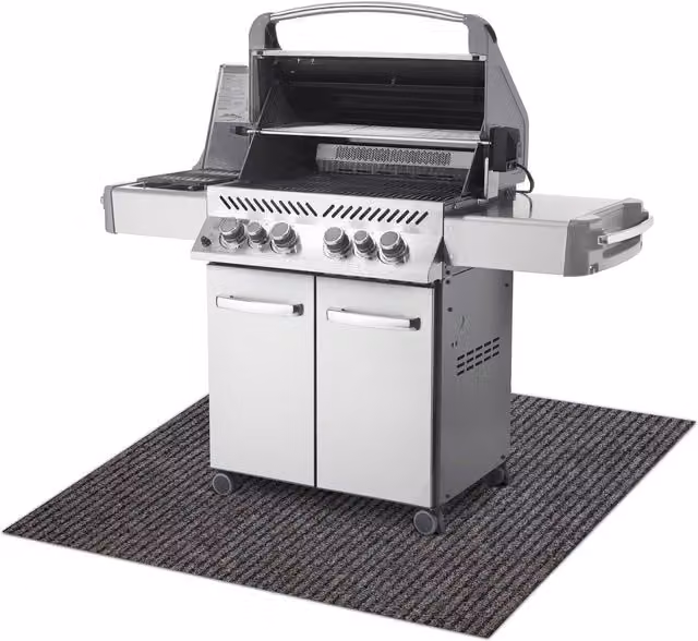RugsX Brown Protective Grill Mat, W/D/H: 80 x 200 x 1 cm
