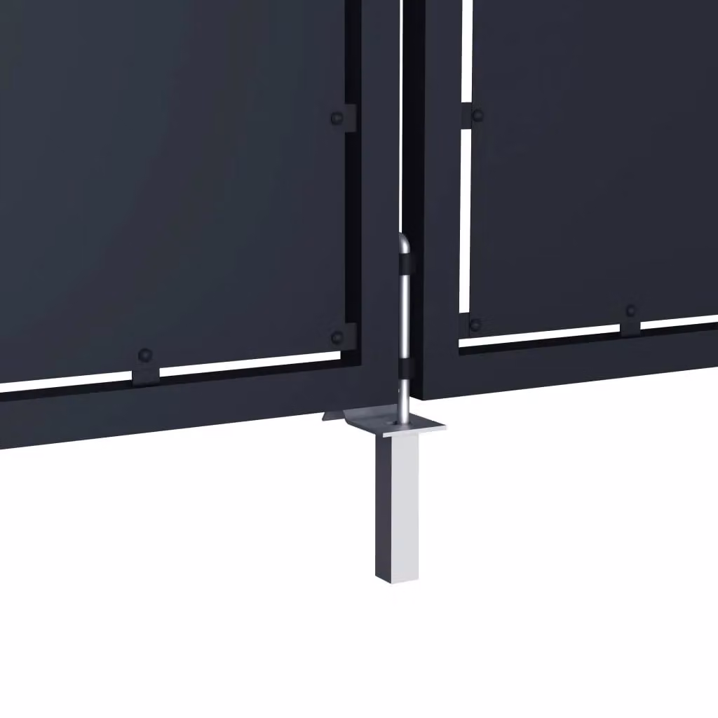 Berkfield Home Anthracite Steel Swing Garden Gate W: 300 cm, H: 175 cm – 4