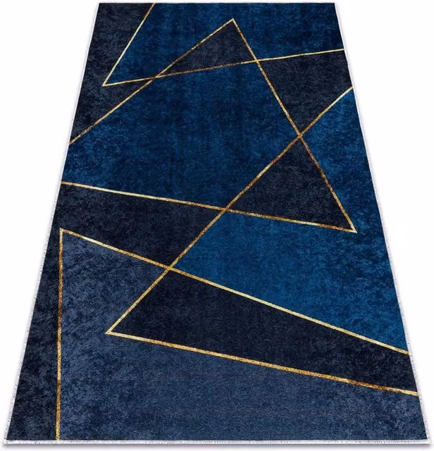 RugsX Miro Geometric Blue Modern Polyester Rug, W: 200 cm, D: 290 cm – 1