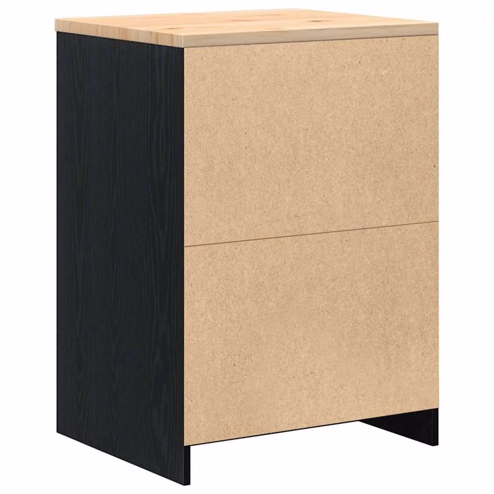 Berkfield Home Garage Storage Cabinet in Black, Solid Wood Pine, W/D/H: 60 x 51 x 85 cm – 5