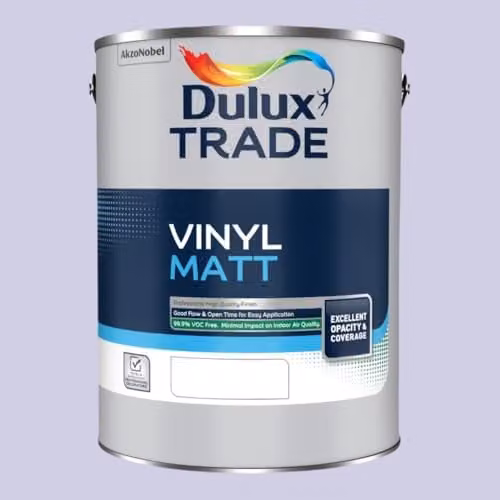 Dulux Trade Vinyl Matt Dispersion Paint in Gentle Lavender, 5 l