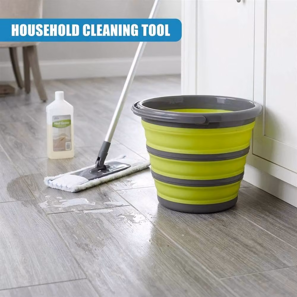 SPETLEK Collapsible Silicone Bucket with Handle, 10L, Yellow – 3