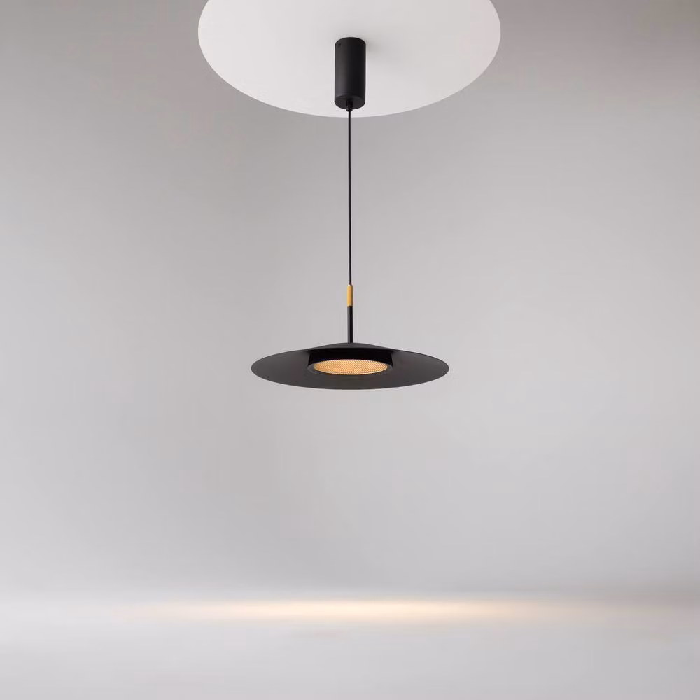 Netlighting El Modern Dome Pendant Ceiling Light in Black with 500lm LED Warm White 3000K – 2
