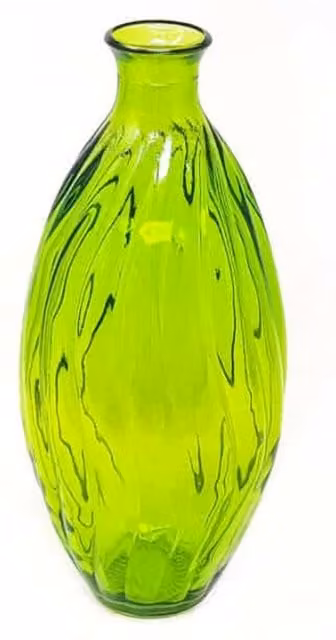 Verano Spanish Ceramics Ola Glass Tabletop Vase, Green, Height: 31 cm – 1