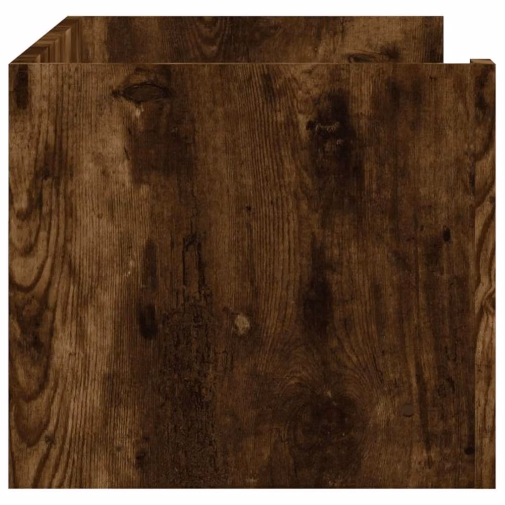 Berkfield Home Wall Mounted Smoked Oak Shelf in Brown, W/D/H: 100 x 35 x 30.5 cm – 4