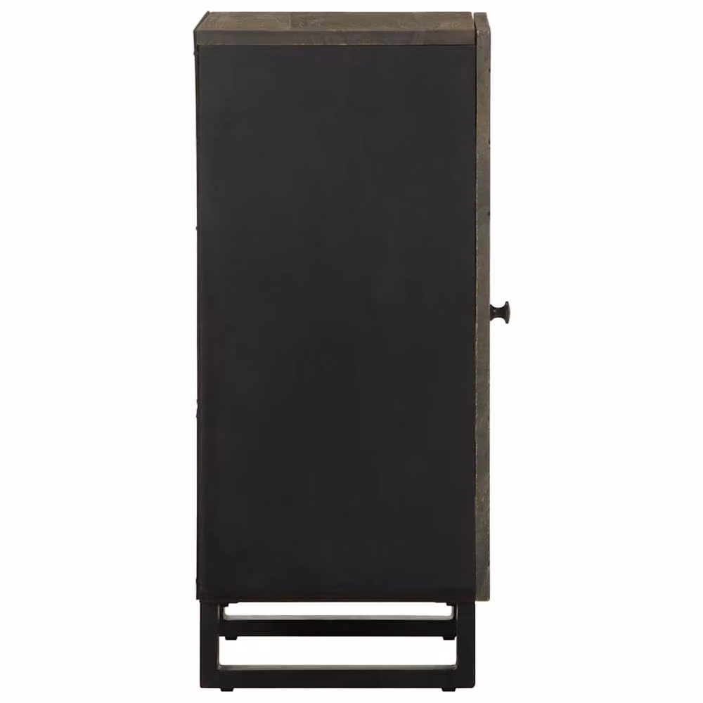 Berkfield Home Industrial Black Mango Wood Sideboard W: 40 cm, D: 33 cm, H: 75 cm – 2