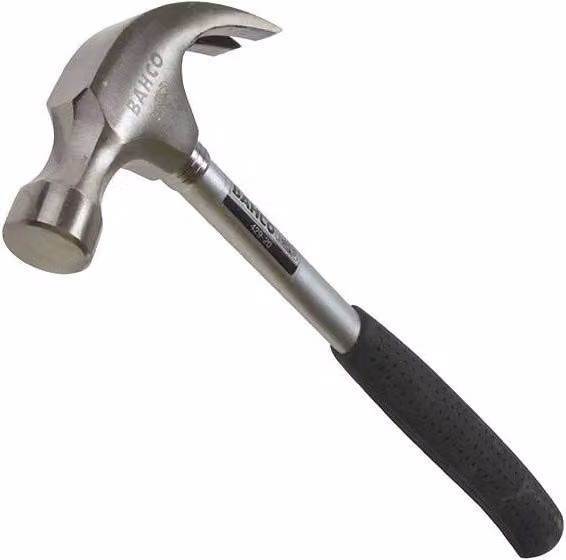 Bahco Claw Hammer with Steel Shaft, 570g, Silver and Black