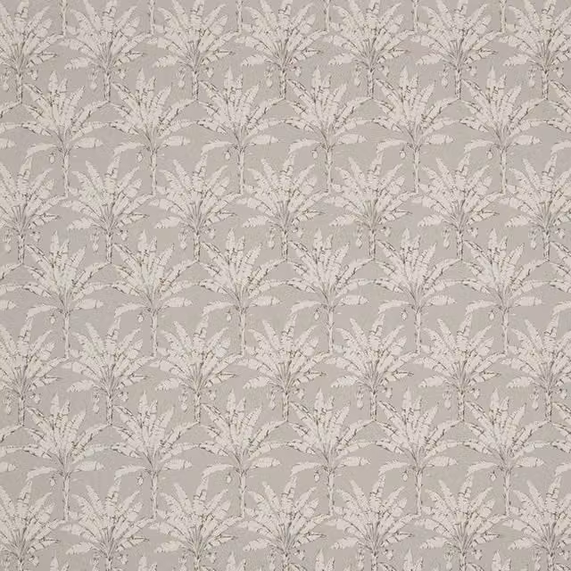 iLiv Palm House Floral Cotton Fabric in Putty