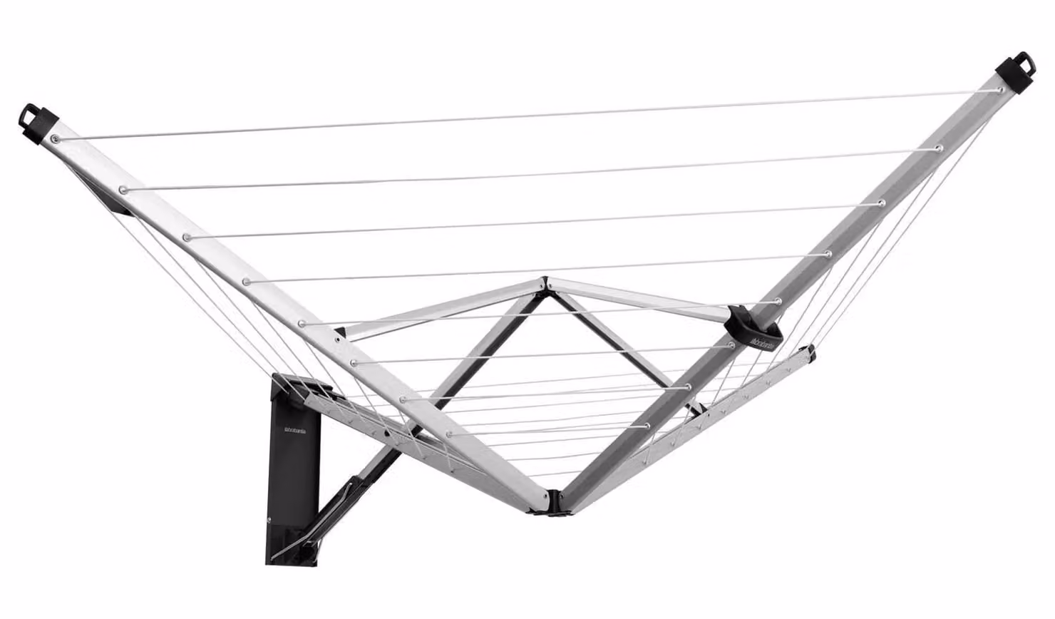 Brabantia Wall Fix 24m Clothes Airer, Wall Mounted and Foldable, Grey