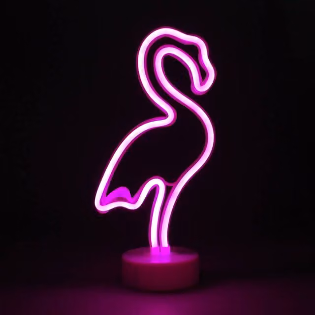 Simpa LED Novelty Neon Flamingo Light in Pink