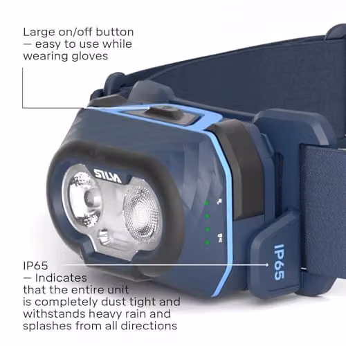 Silva Discover LED Head Torch 500 Lumen in Blue – 4