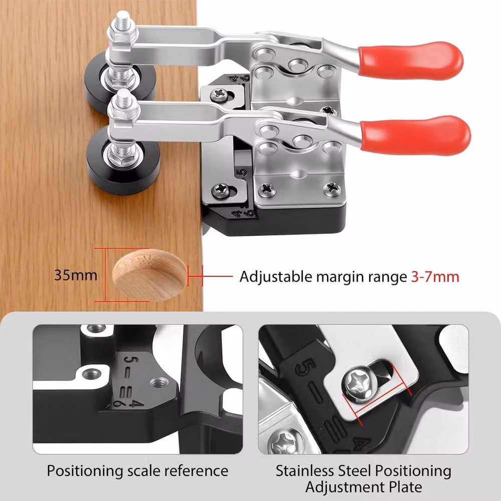VOGREX 35mm Concealed Hinge Drilling Jig, Multicolour – 4